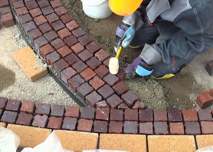 Paving stones laying job