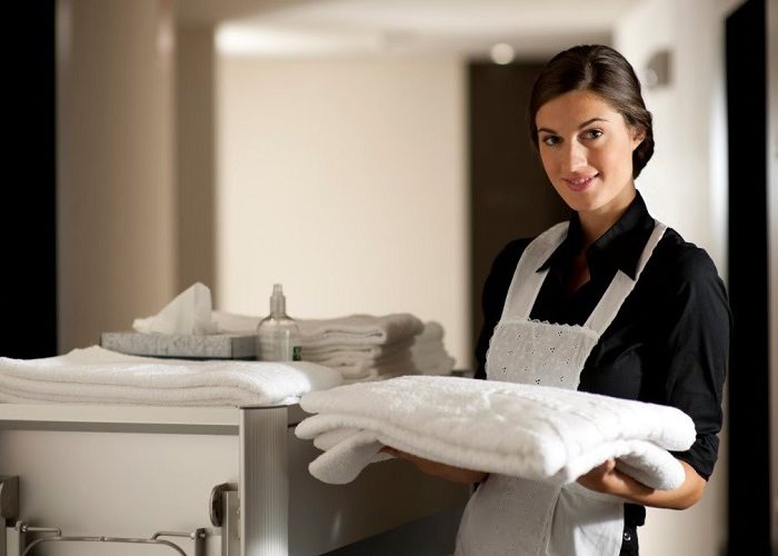 Hotel room maid in Krakow